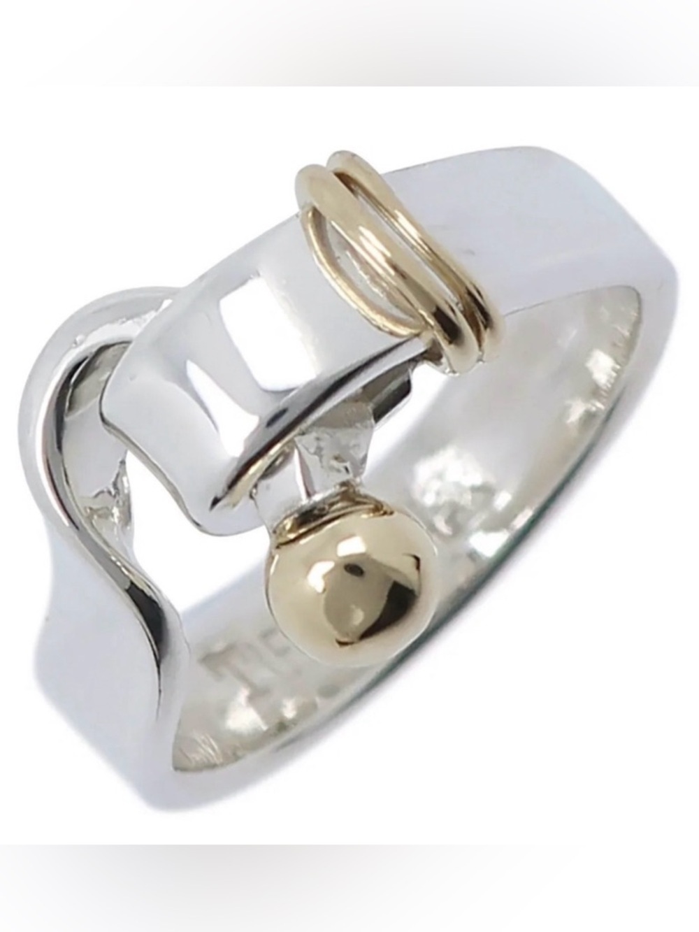Tiffany & Company Hook and Eye Ring| 925 Silver| 18k Gold